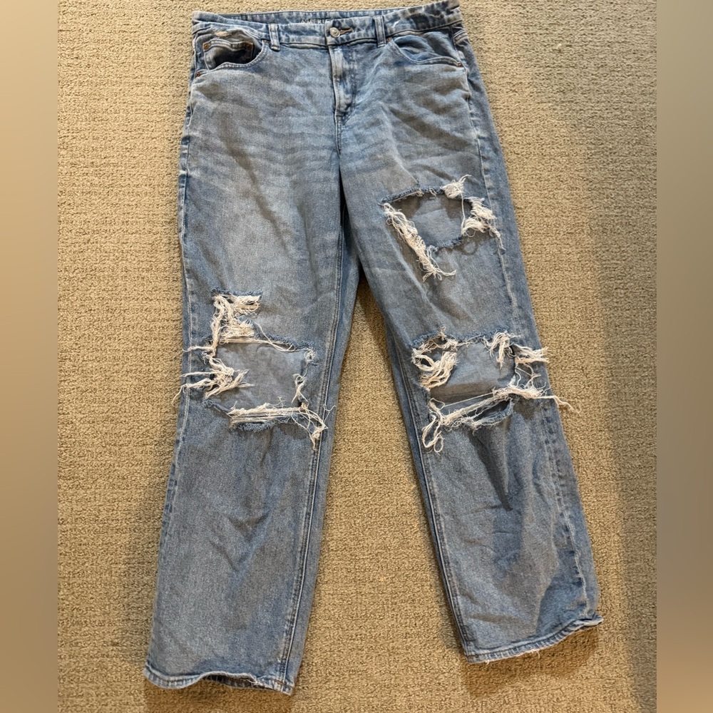 American Eagle Outfitters Curvy Straight Blue Jeans